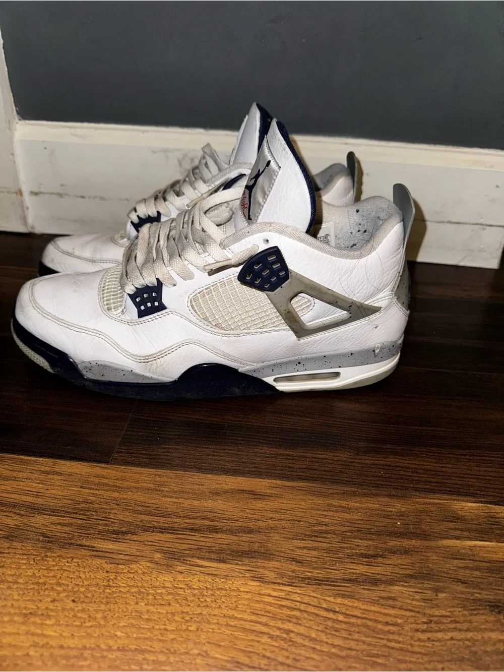 Jordan Men's Sneakers in White and Navy